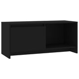 TV Cabinet Black 90x35x40 cm Engineered Wood - Front View