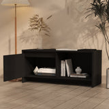 TV Cabinet Black 90x35x40 cm Engineered Wood - Side View
