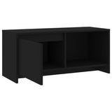 TV Cabinet Black 90x35x40 cm Engineered Wood - Close-Up Angle