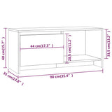 TV Cabinet Black 90x35x40 cm Engineered Wood - Low Angle