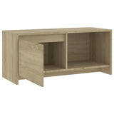 TV Cabinet Sonoma Oak 90x35x40 cm Engineered Wood - Close-Up Angle