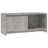 TV Cabinet Concrete Grey 90x35x40 cm Engineered Wood - Front View
