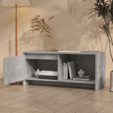 TV Cabinet Concrete Grey 90x35x40 cm Engineered Wood - Side View