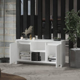 TV Cabinet White 102x37.5x52.5 cm Engineered Wood - Close-Up Angle