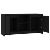 TV Cabinet Black 102x37.5x52.5 cm Engineered Wood - 45-Degree Angle