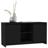 TV Cabinet Black 102x37.5x52.5 cm Engineered Wood - Rear View