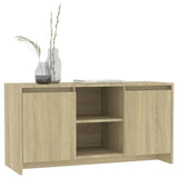 TV Cabinet Sonoma Oak 102x37.5x52.5 cm Engineered Wood - Rear View