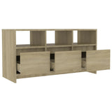 TV Cabinet Sonoma Oak 102x37.5x52.5 cm Engineered Wood - 45-Degree Angle