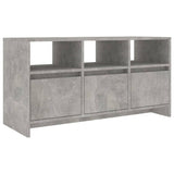 TV Cabinet Concrete Grey 102x37.5x52.5 cm Engineered Wood - Front View