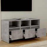 TV Cabinet Concrete Grey 102x37.5x52.5 cm Engineered Wood - Side View