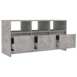 TV Cabinet Concrete Grey 102x37.5x52.5 cm Engineered Wood - 45-Degree Angle