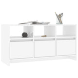 TV Cabinet High Gloss White 102x37.5x52.5 cm Engineered Wood - Top-Down View