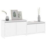 TV Cabinet White 146.5x35x50 cm Engineered Wood - Top-Down View