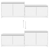 TV Cabinet White 146.5x35x50 cm Engineered Wood - 45-Degree Angle