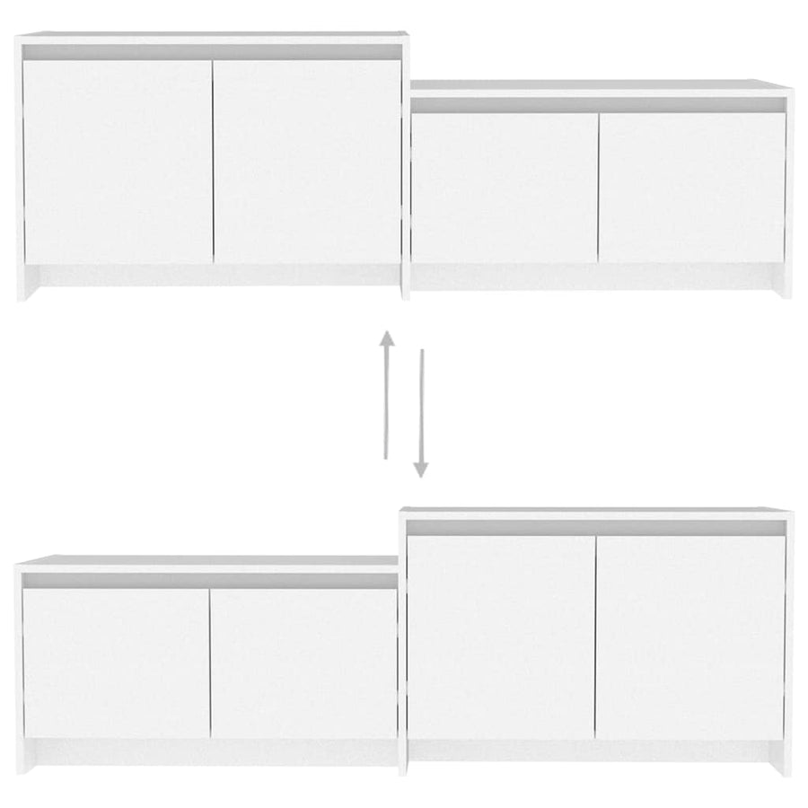 TV Cabinet White 146.5x35x50 cm Engineered Wood