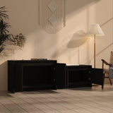 TV Cabinet Black 146.5x35x50 cm Engineered Wood - Side View