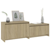 TV Cabinet Sonoma Oak 146.5x35x50 cm Engineered Wood - Top-Down View
