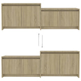 TV Cabinet Sonoma Oak 146.5x35x50 cm Engineered Wood - 45-Degree Angle