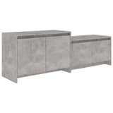 TV Cabinet Concrete Grey 146.5x35x50 cm Engineered Wood - Front View