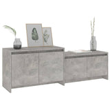 TV Cabinet Concrete Grey 146.5x35x50 cm Engineered Wood - Top-Down View