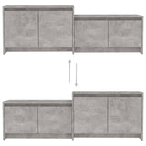 TV Cabinet Concrete Grey 146.5x35x50 cm Engineered Wood