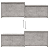 TV Cabinet Concrete Grey 146.5x35x50 cm Engineered Wood - 45-Degree Angle