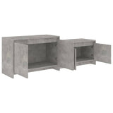 TV Cabinet Concrete Grey 146.5x35x50 cm Engineered Wood - Low Angle
