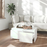 Coffee Table White 90x50x41.5 cm Engineered Wood - Side View