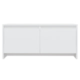 Coffee Table White 90x50x41.5 cm Engineered Wood - 45-Degree Angle