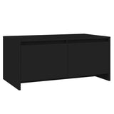 Coffee Table Black 90x50x41.5 cm Engineered Wood - Front View