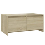 Coffee Table Sonoma Oak 90x50x41.5 cm Engineered Wood - Front View