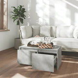 Coffee Table Concrete Grey 90x50x41.5 cm Engineered Wood - Side View