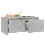 Coffee Table Concrete Grey 90x50x41.5 cm Engineered Wood - Top-Down View