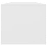 Coffee Table White 102x50x45 cm Engineered Wood - Close-Up Angle