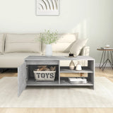 Coffee Table Concrete Grey 102x50x45 cm Engineered Wood - Side View