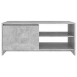 Coffee Table Concrete Grey 102x50x45 cm Engineered Wood - 45-Degree Angle