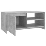 Coffee Table Concrete Grey 102x50x45 cm Engineered Wood - Rear View