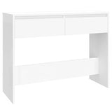 Console Table White 100x35x76.5 cm Engineered Wood - Front View