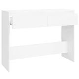 Console Table White 100x35x76.5 cm Engineered Wood - Rear View