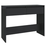 Console Table Black 100x35x76.5 cm Engineered Wood - Front View