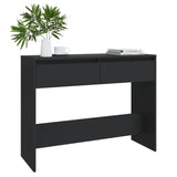 Console Table Black 100x35x76.5 cm Engineered Wood - Side View