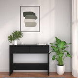 Console Table Black 100x35x76.5 cm Engineered Wood - Top-Down View
