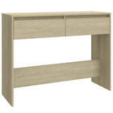 Console Table Sonoma Oak 100x35x76.5 cm Engineered Wood - Front View