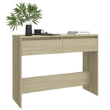 Console Table Sonoma Oak 100x35x76.5 cm Engineered Wood - Side View