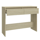 Console Table Sonoma Oak 100x35x76.5 cm Engineered Wood - Rear View