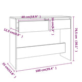 Console Table Sonoma Oak 100x35x76.5 cm Engineered Wood - Low Angle