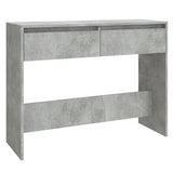 Console Table Concrete Grey 100x35x76.5 cm Engineered Wood - Front View