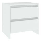 Bedside Cabinet White 45x34.5x44.5 cm Engineered Wood