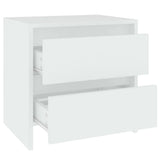 Bedside Cabinet White 45x34.5x44.5 cm Engineered Wood - Top-Down View