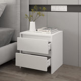 Bedside Cabinet White 45x34.5x44.5 cm Engineered Wood - Close-Up Angle